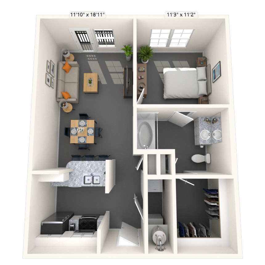 Floorplan image of unit 2238